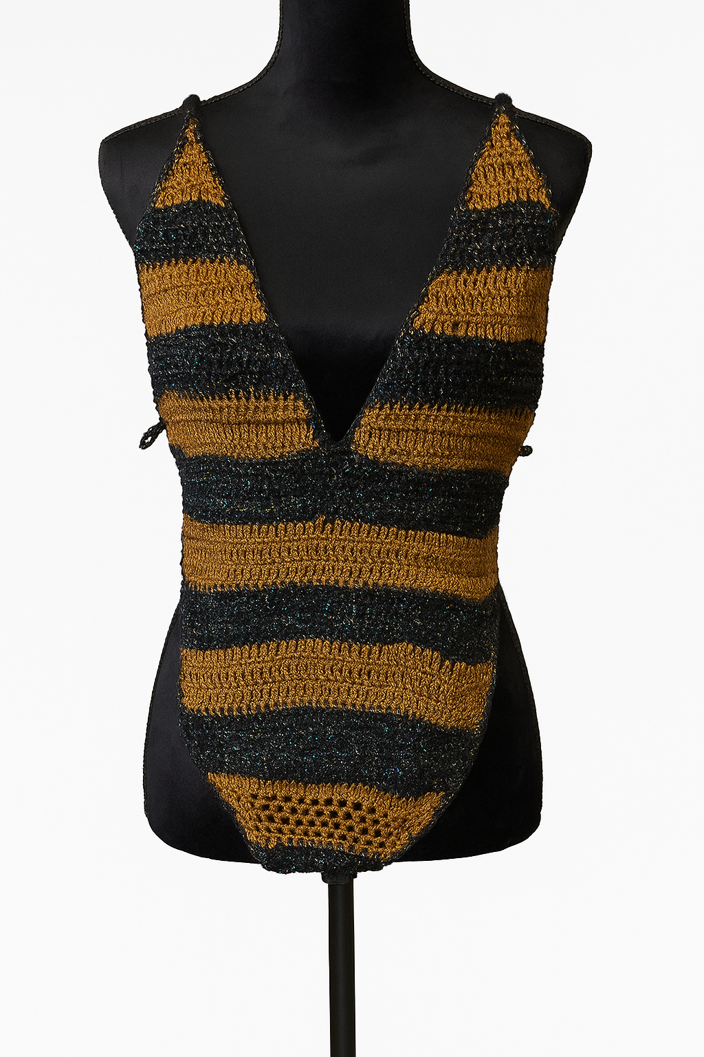 Honey Noir Crochet Bodysuit