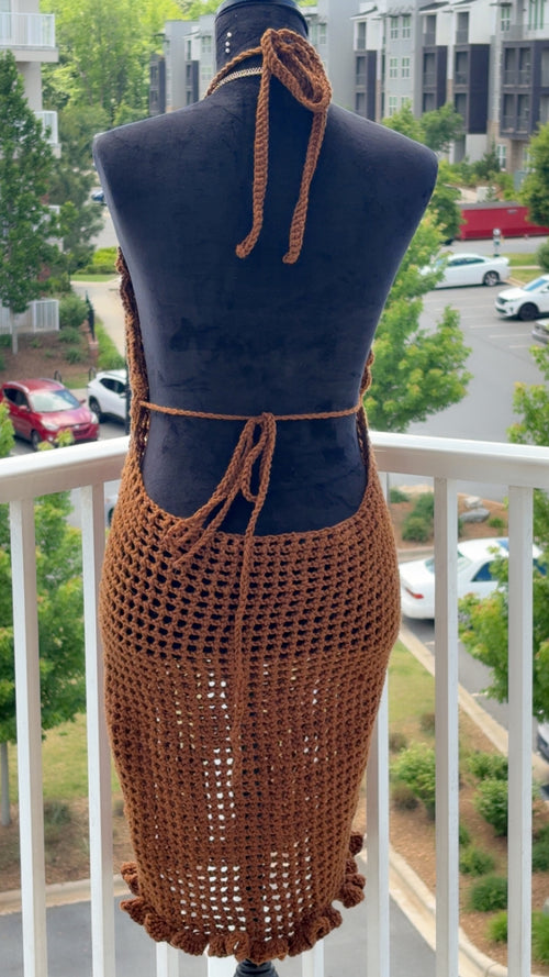 Dark Chocolate Goddess: Mesh Dress